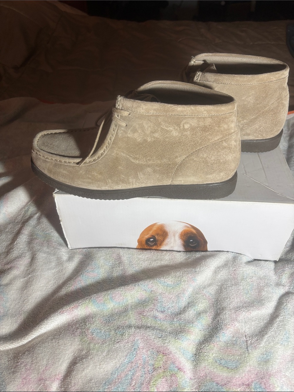 Hush Puppies Tan Suede Chukka Boots